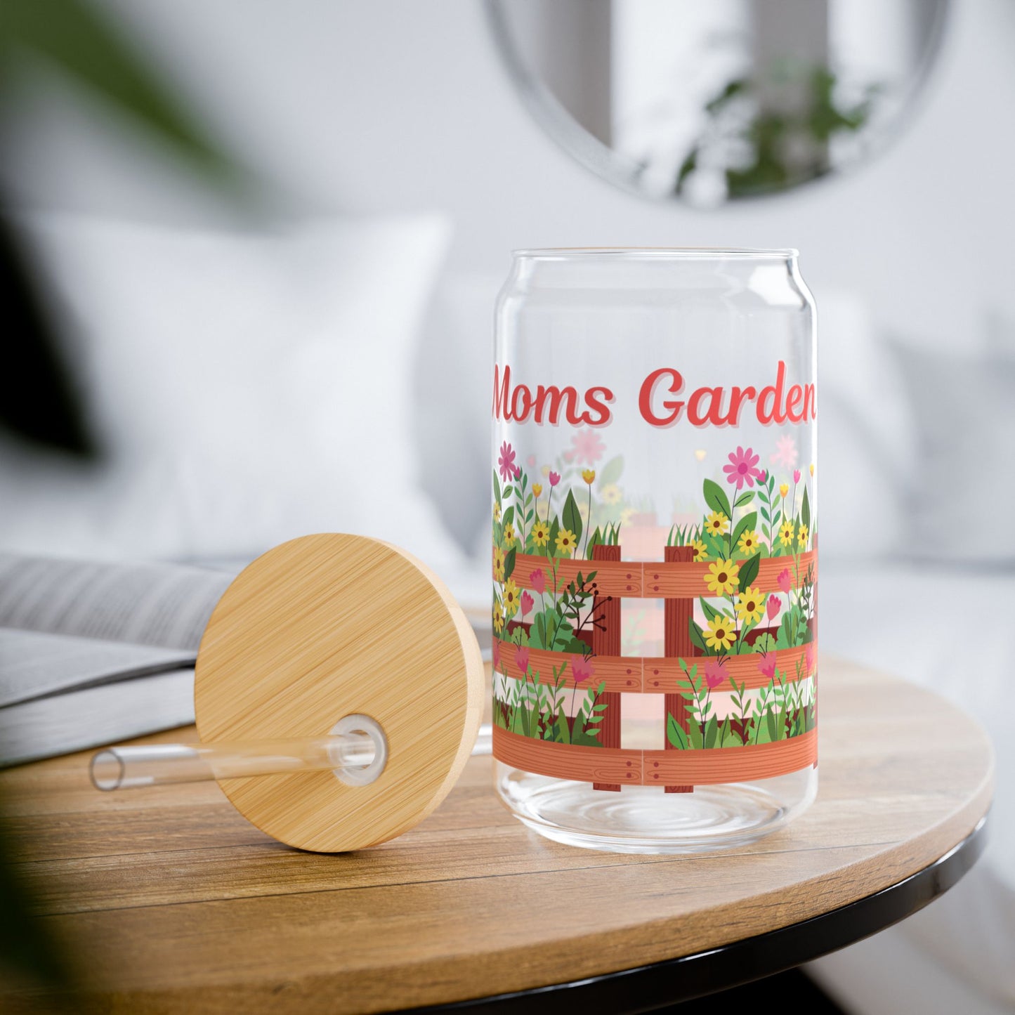 Moms Garden Sipper Glass - 16oz Perfect Gift for Mother’s Day