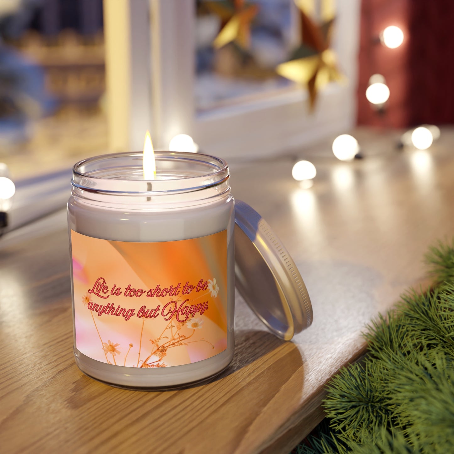 Scented Candle - 9oz - 'Life is too short to be anything but Happy'