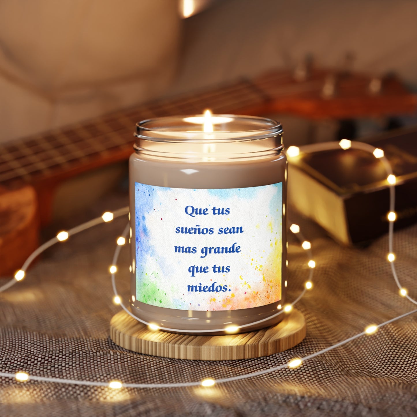 Vela Aromatica - 9oz - "Que tus suenos sean mas grandes que tus miedos"