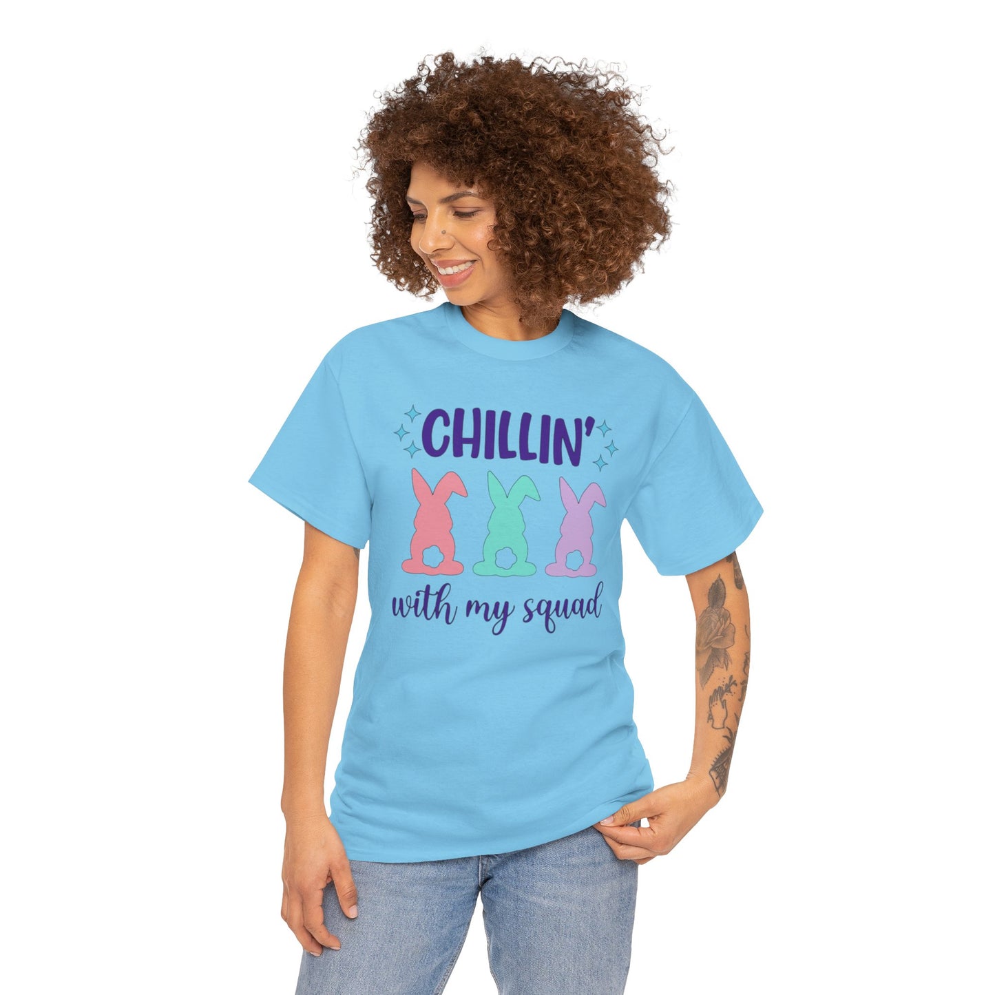 Chillin' with My Squad – Fun Spring & Easter Graphic Shirt
