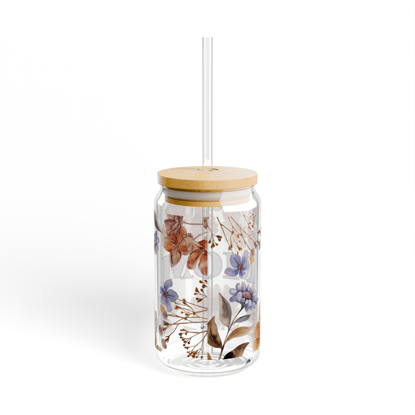 Floral MOM Sipper Glass — 16oz Perfect Gift for Mother’s Day