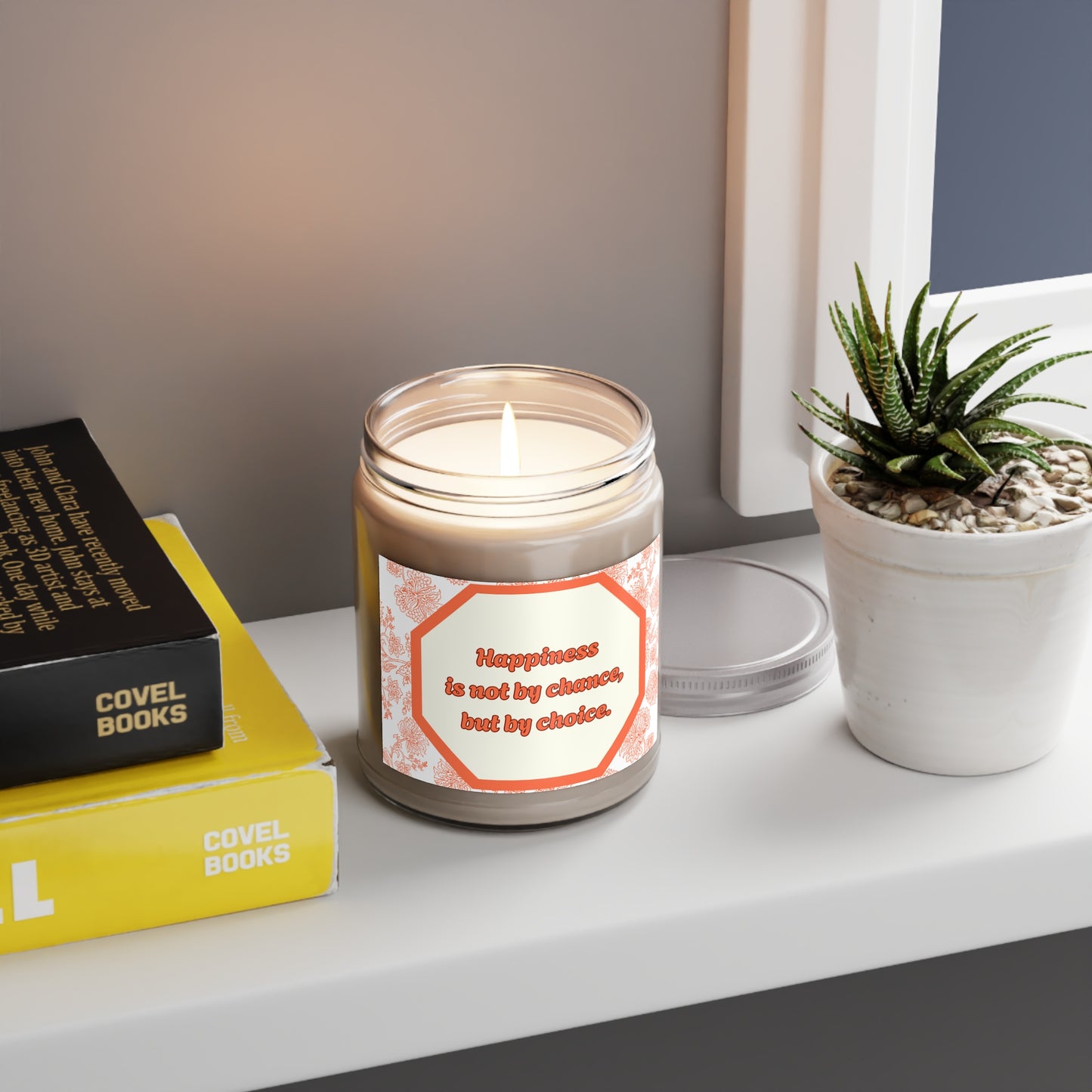 Scented Candle - 9oz - "Happiness is not by Chance but by Choice"
