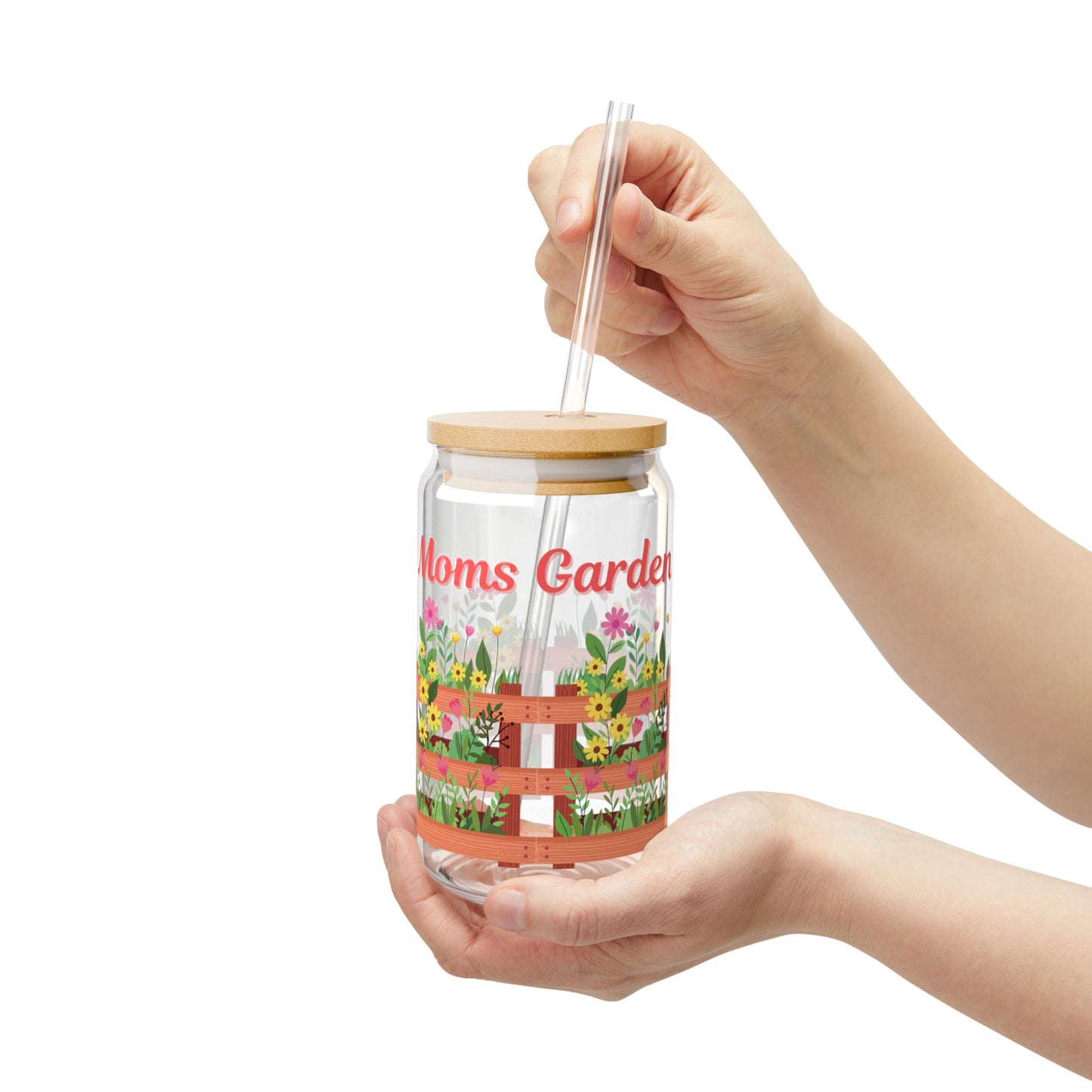 Moms Garden Sipper Glass - 16oz Perfect Gift for Mother’s Day