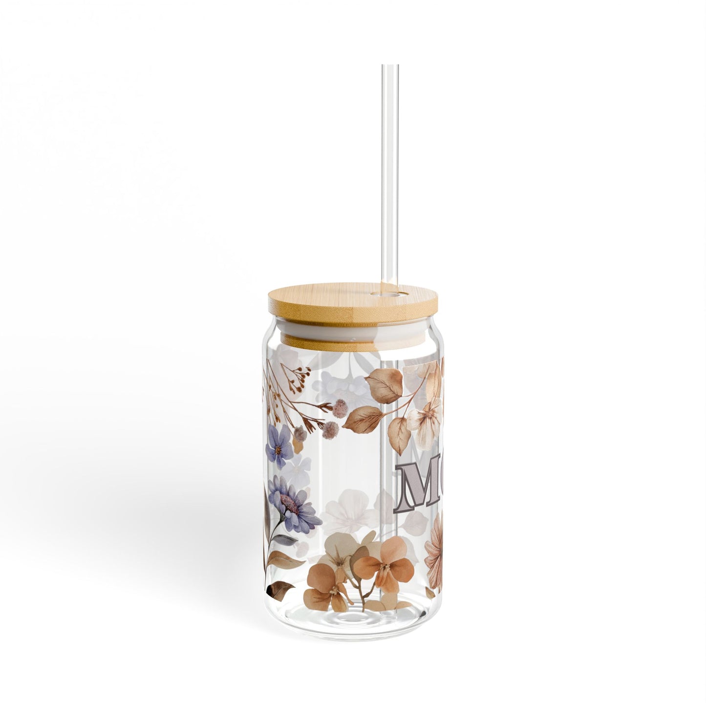 Floral MOM Sipper Glass — 16oz Perfect Gift for Mother’s Day