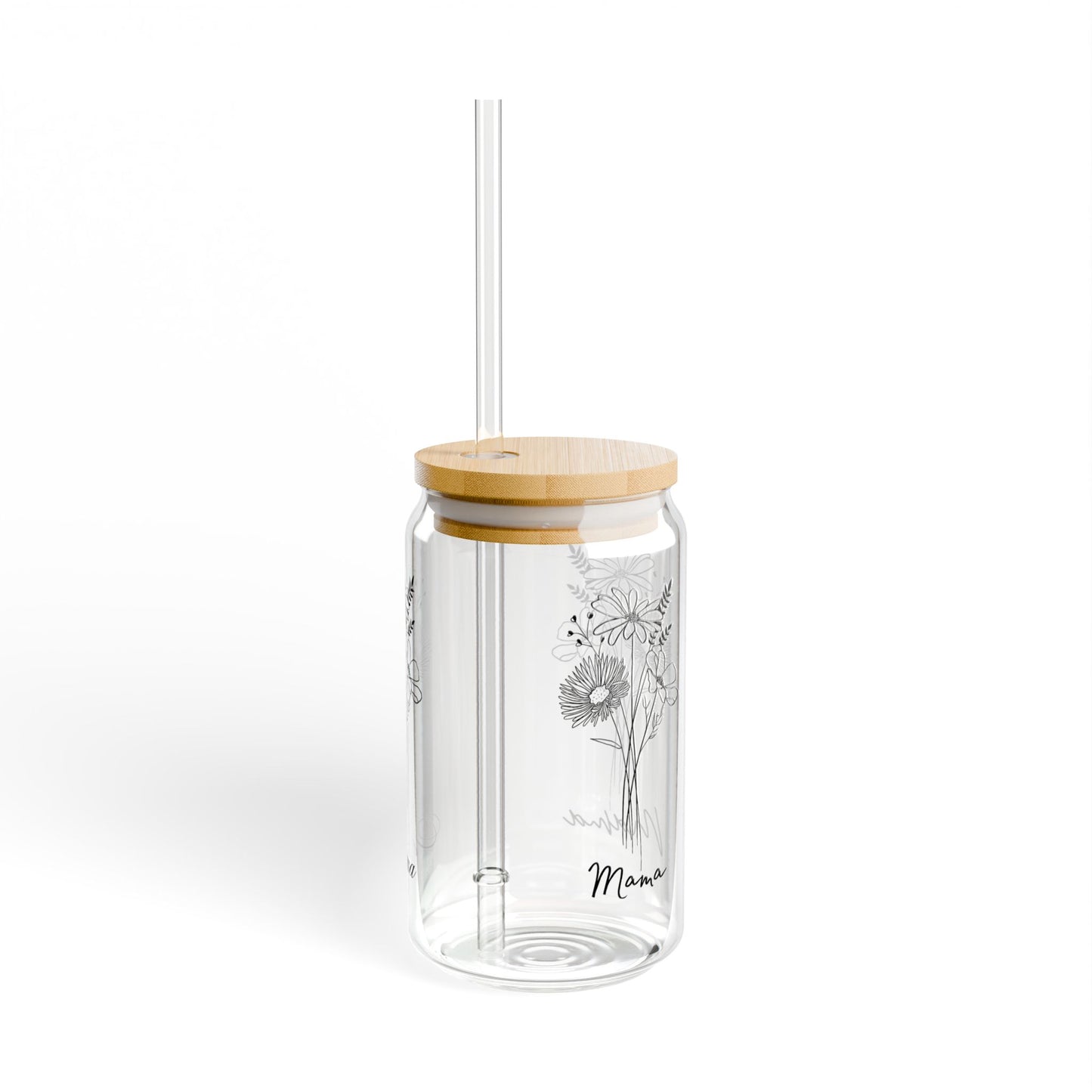 Floral Mama Sipper Glass – 16oz Perfect Gift for Mother’s Day