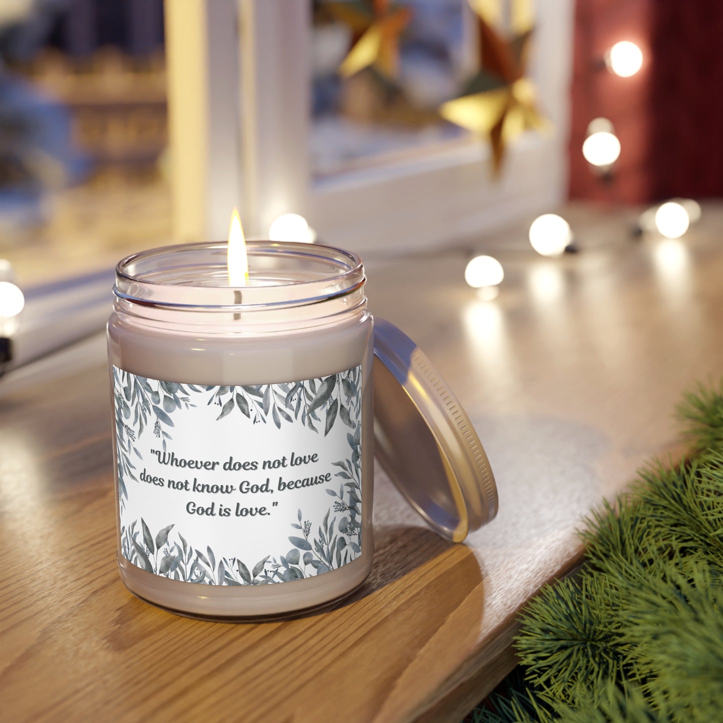 Scented Candle - 9oz - "Whoever does not love does not know God, because God is love"