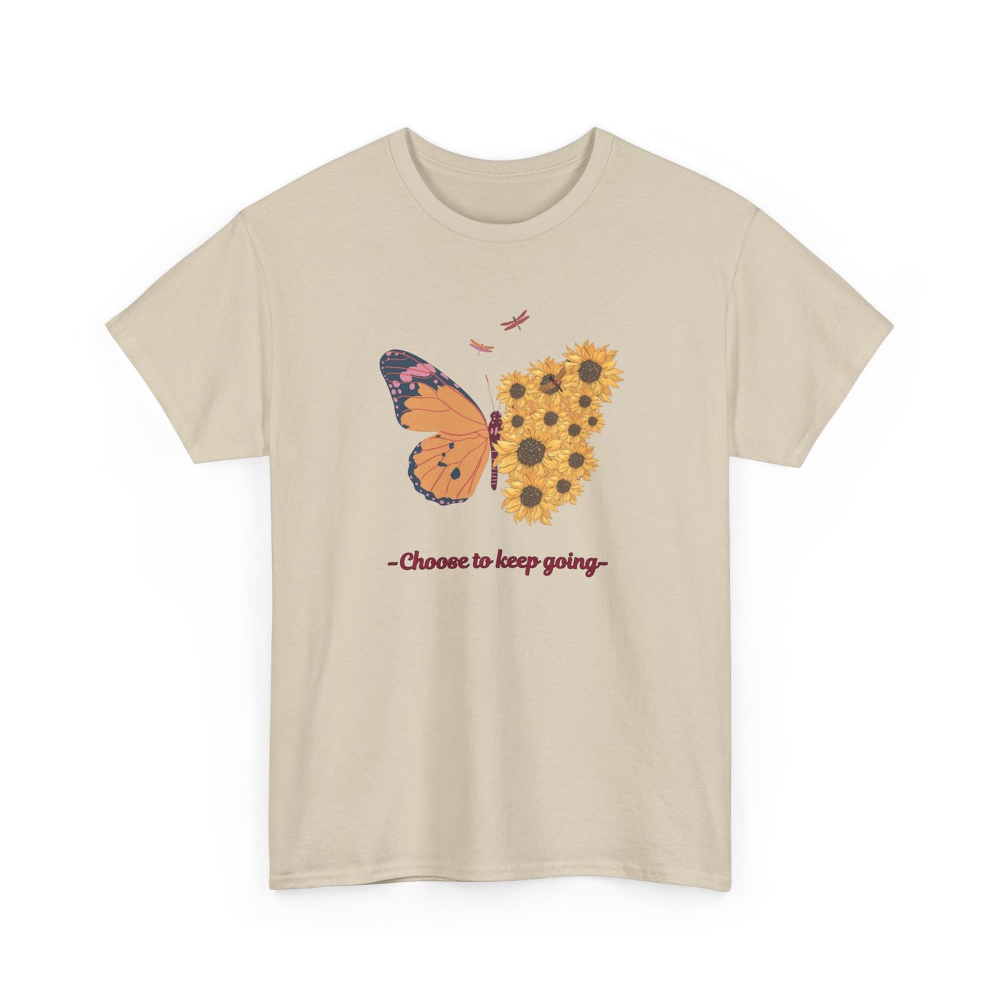 Choose to Keep Going Butterfly & Sunflower Shirt