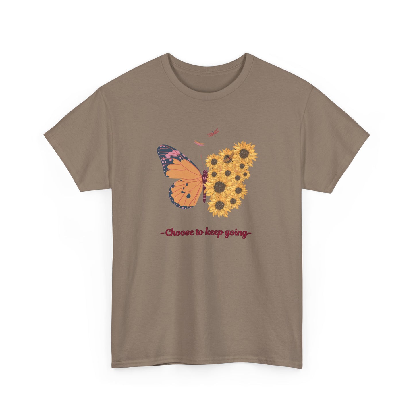Choose to Keep Going Butterfly & Sunflower Shirt