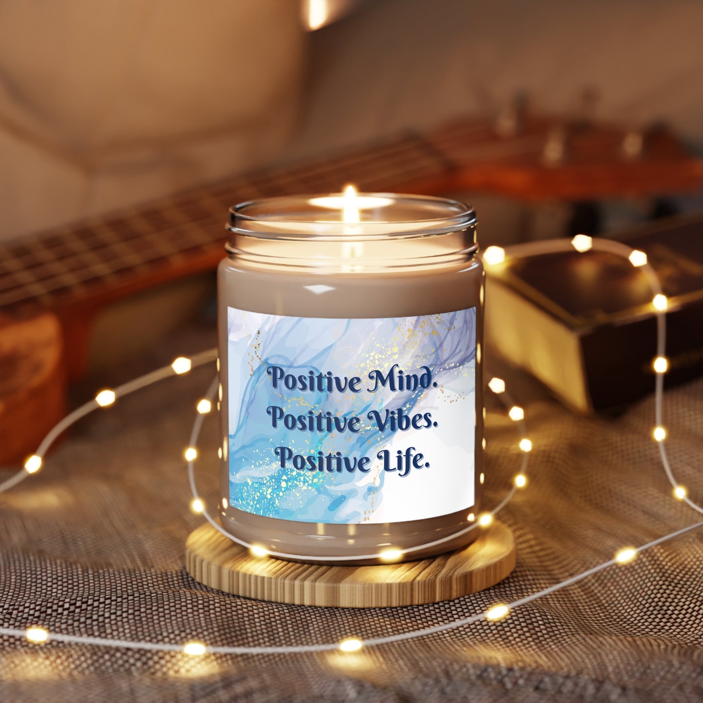Scented Candle - 9oz - "Positive mind, Positive Vibes, Positive Life"