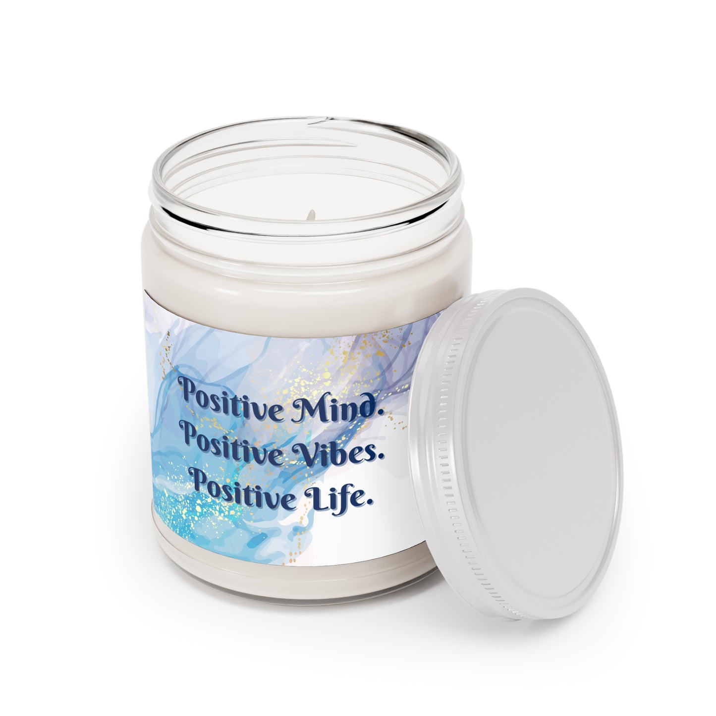 Scented Candle - 9oz - "Positive mind, Positive Vibes, Positive Life"