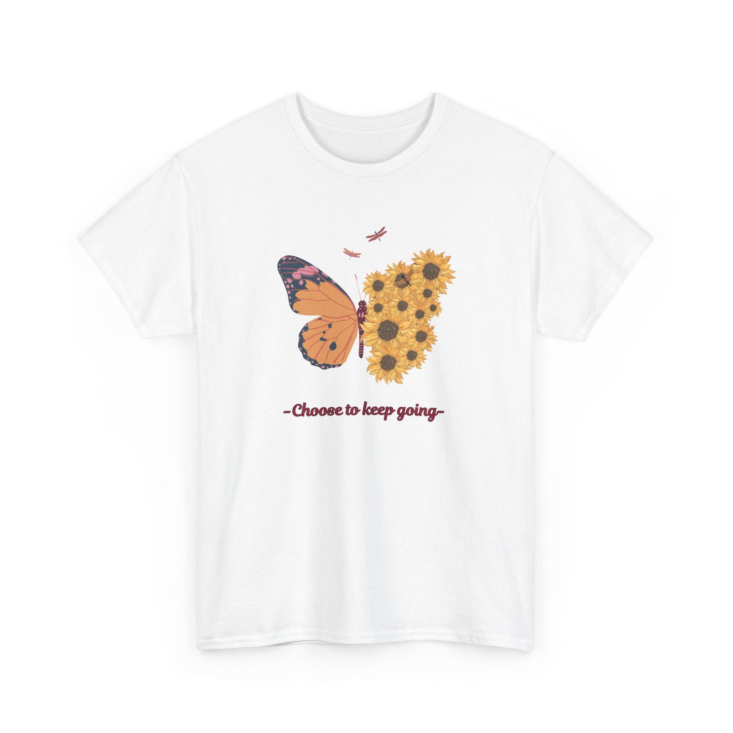 Choose to Keep Going Butterfly & Sunflower Shirt
