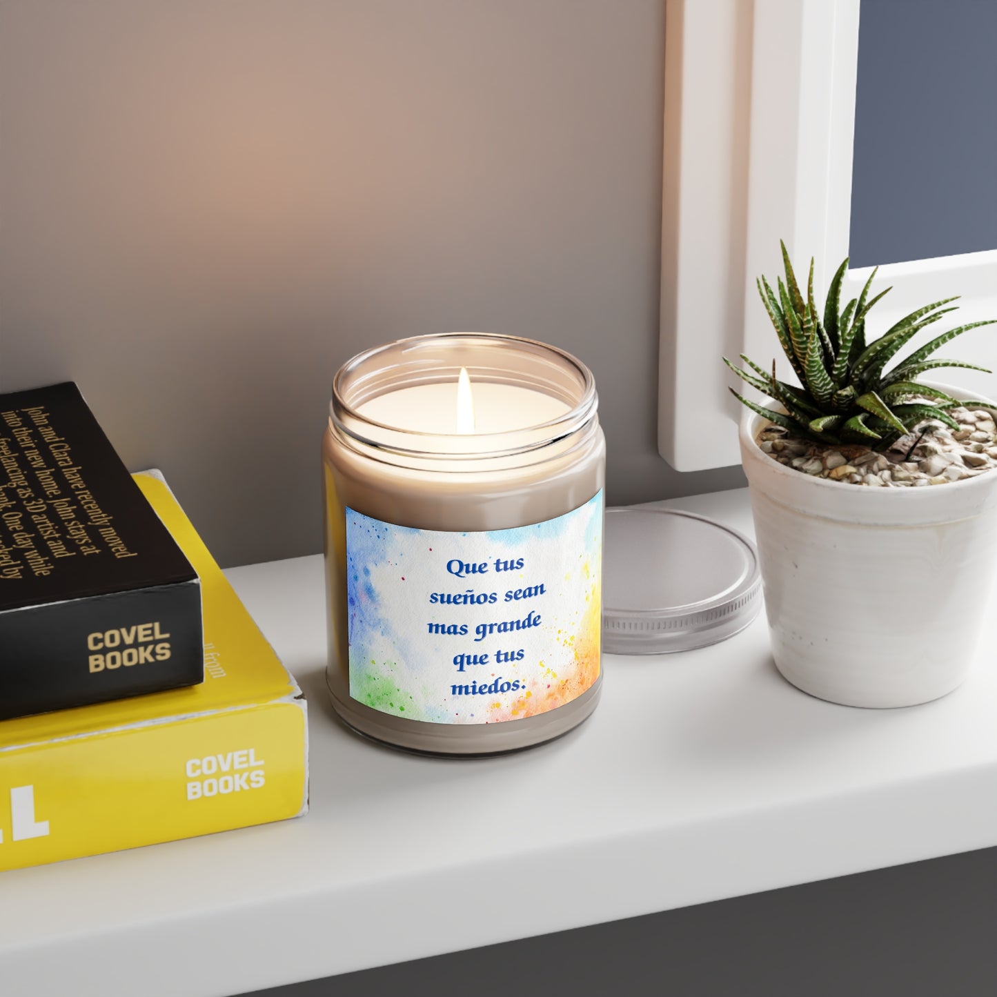 Vela Aromatica - 9oz - "Que tus suenos sean mas grandes que tus miedos"