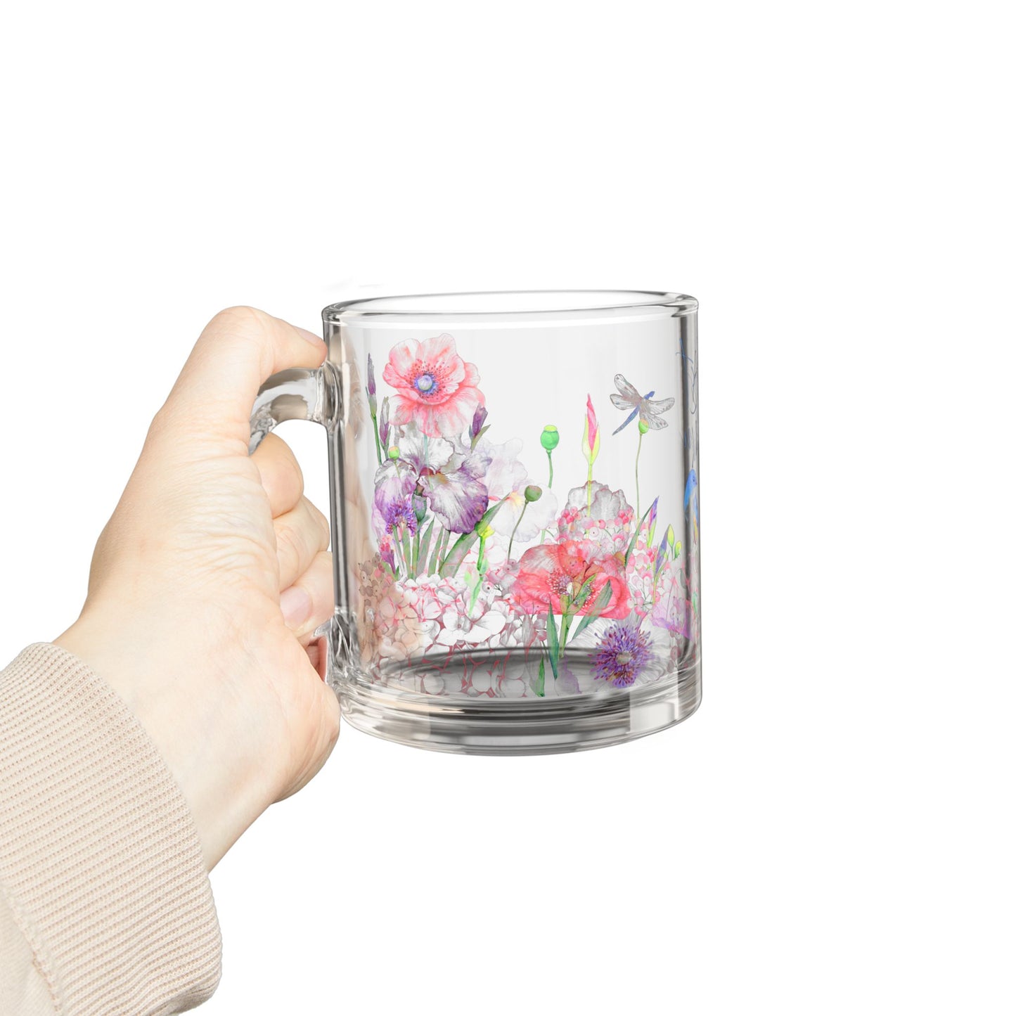 Best Mom Floral Glass Mug - 10oz, Perfect Gift for Mother's Day & Special Occasions