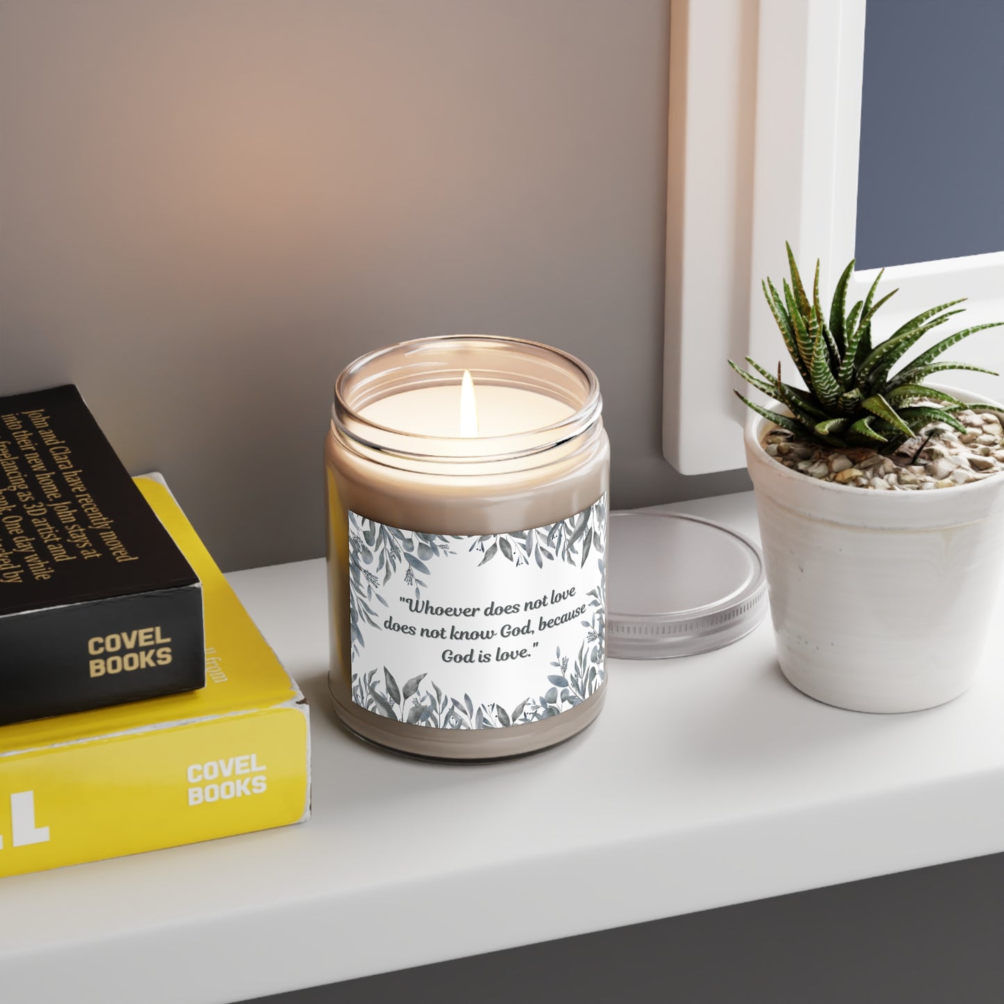 Scented Candle - 9oz - "Whoever does not love does not know God, because God is love"