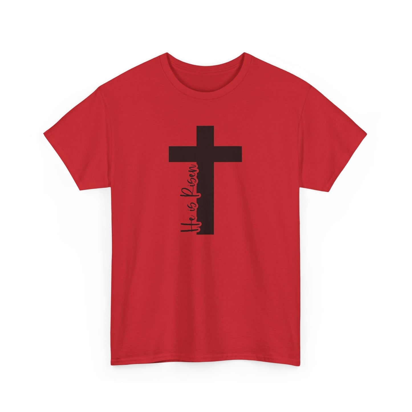 Inspirational Faith - 'He Is Risen' Cross Design Shirt