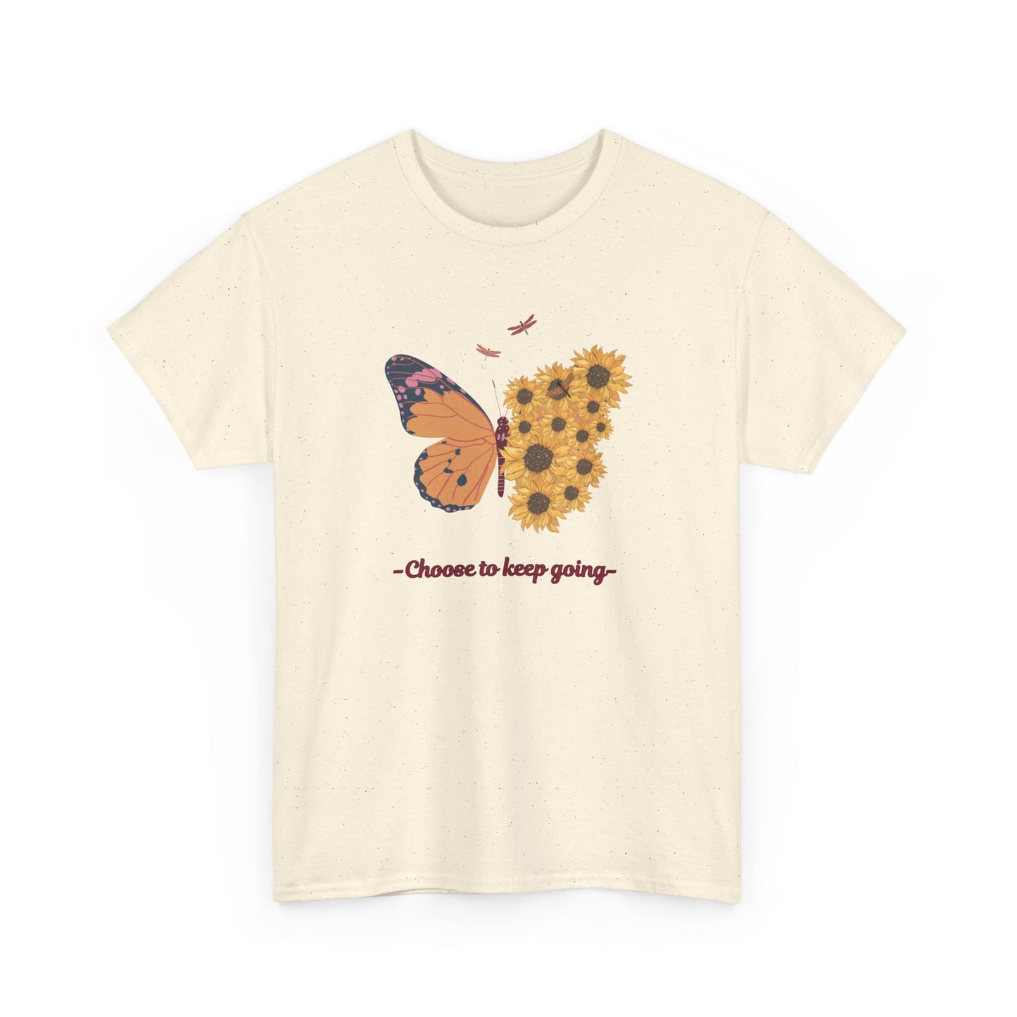 Choose to Keep Going Butterfly & Sunflower Shirt