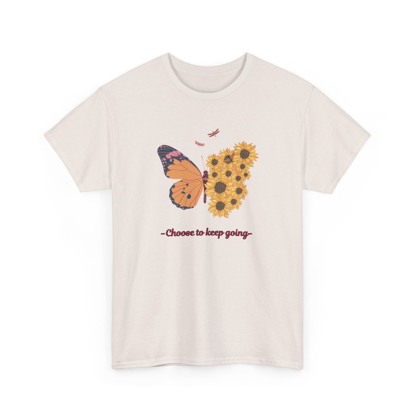 Choose to Keep Going Butterfly & Sunflower Shirt