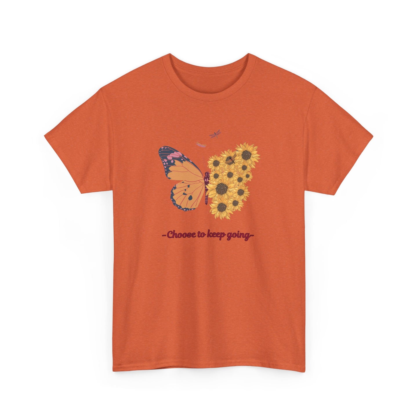 Choose to Keep Going Butterfly & Sunflower Shirt