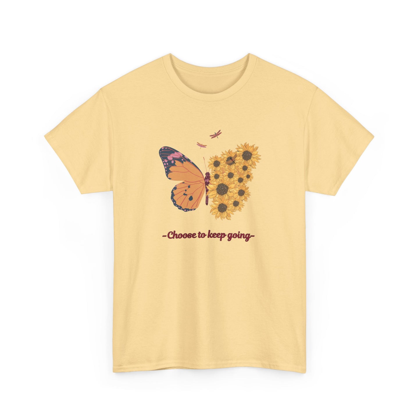 Choose to Keep Going Butterfly & Sunflower Shirt