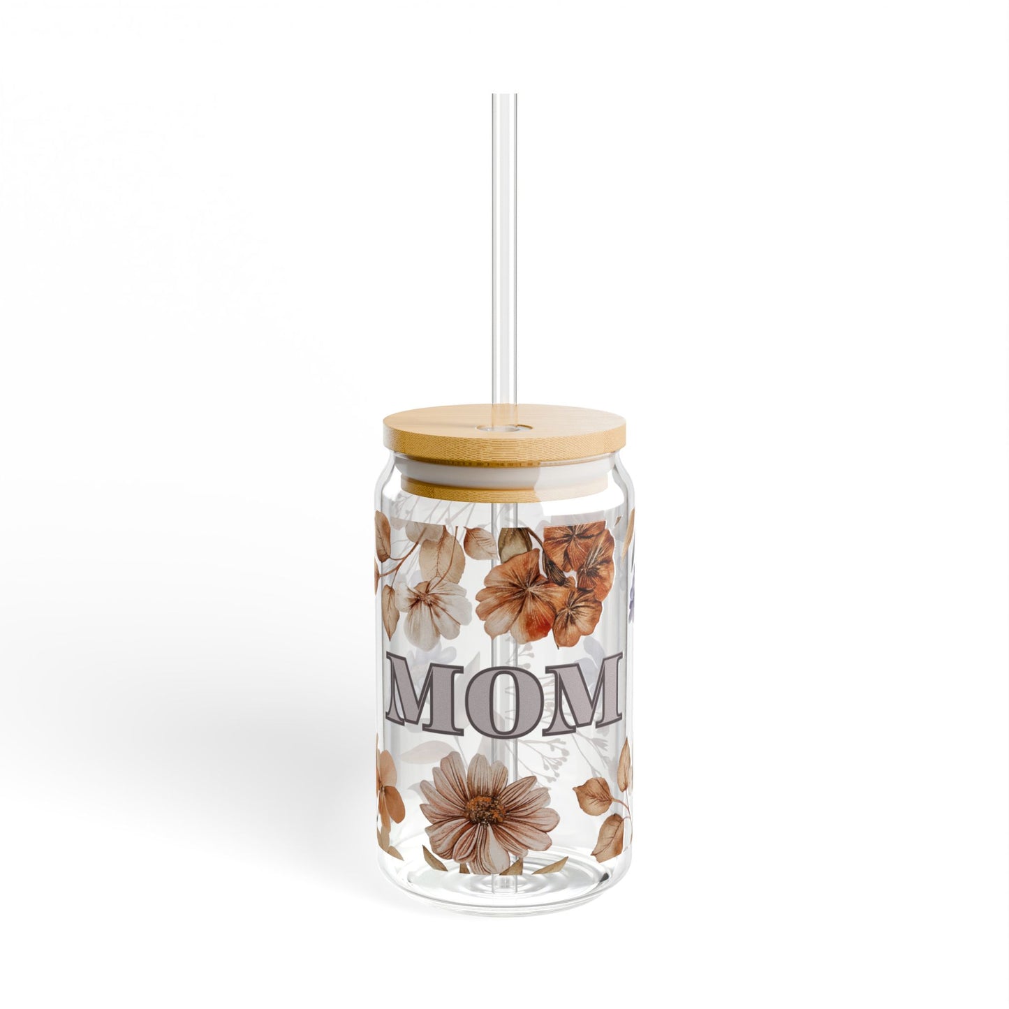 Floral MOM Sipper Glass — 16oz Perfect Gift for Mother’s Day