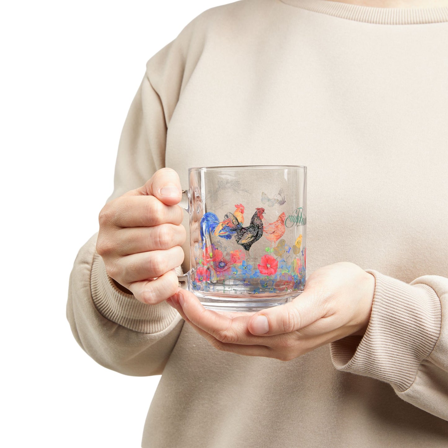 Farmhouse Glass Mug - 10oz |Perfect Gift for Mother’s Day