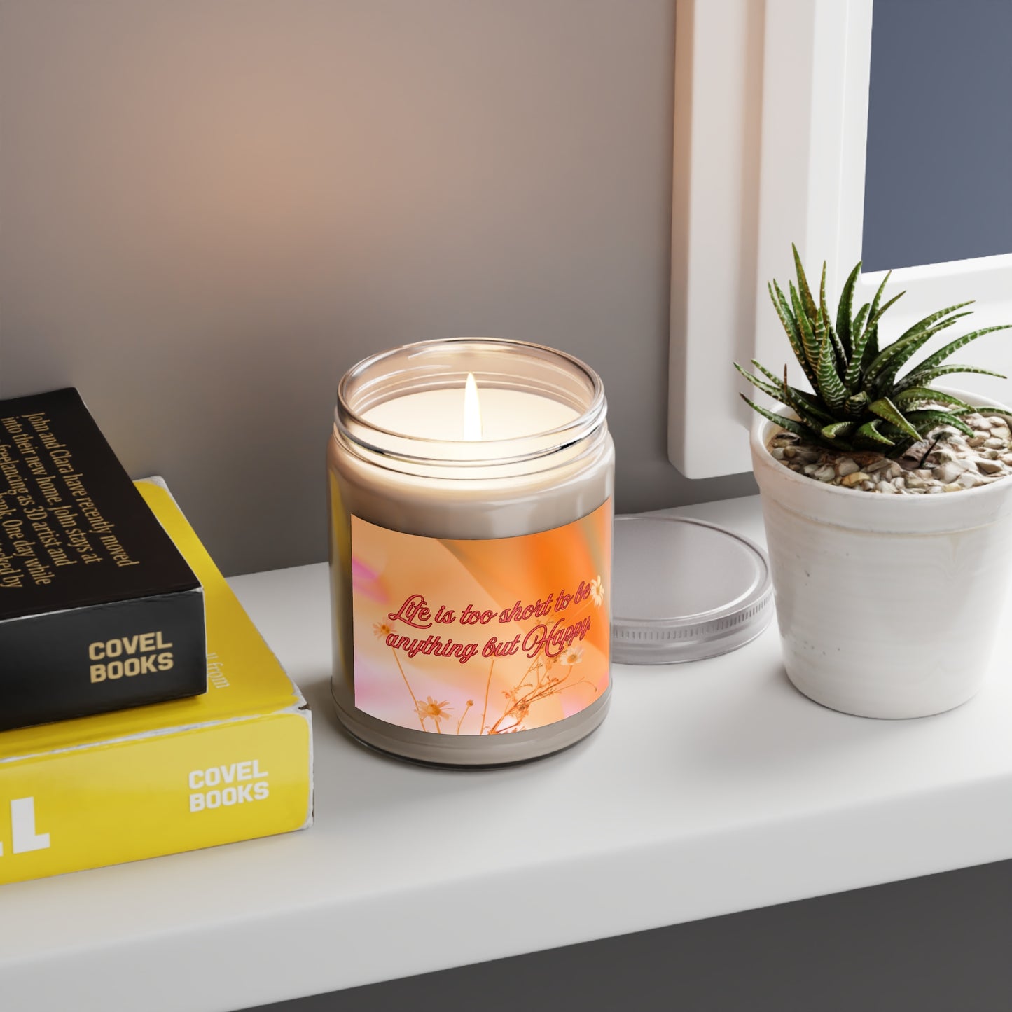 Scented Candle - 9oz - 'Life is too short to be anything but Happy'