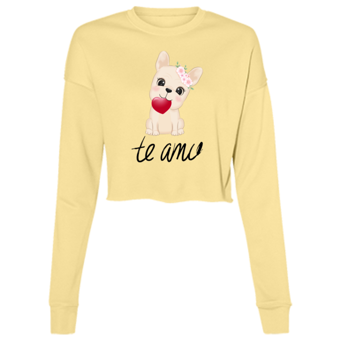 VALENTINE'S DAY (TE AMO) Ladies' Cropped Fleece Crew