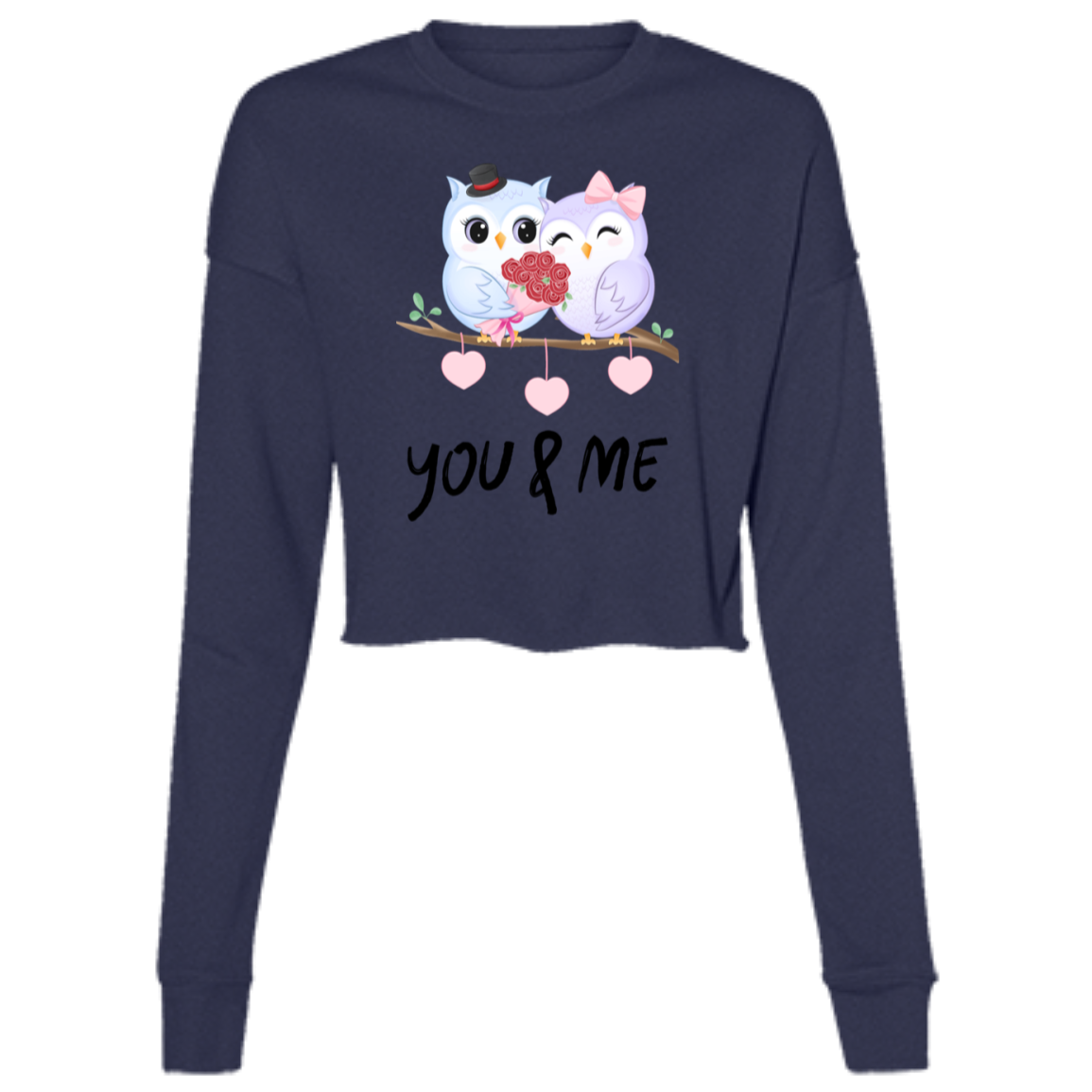 You & Me Ladies' Cropped Fleece Crew