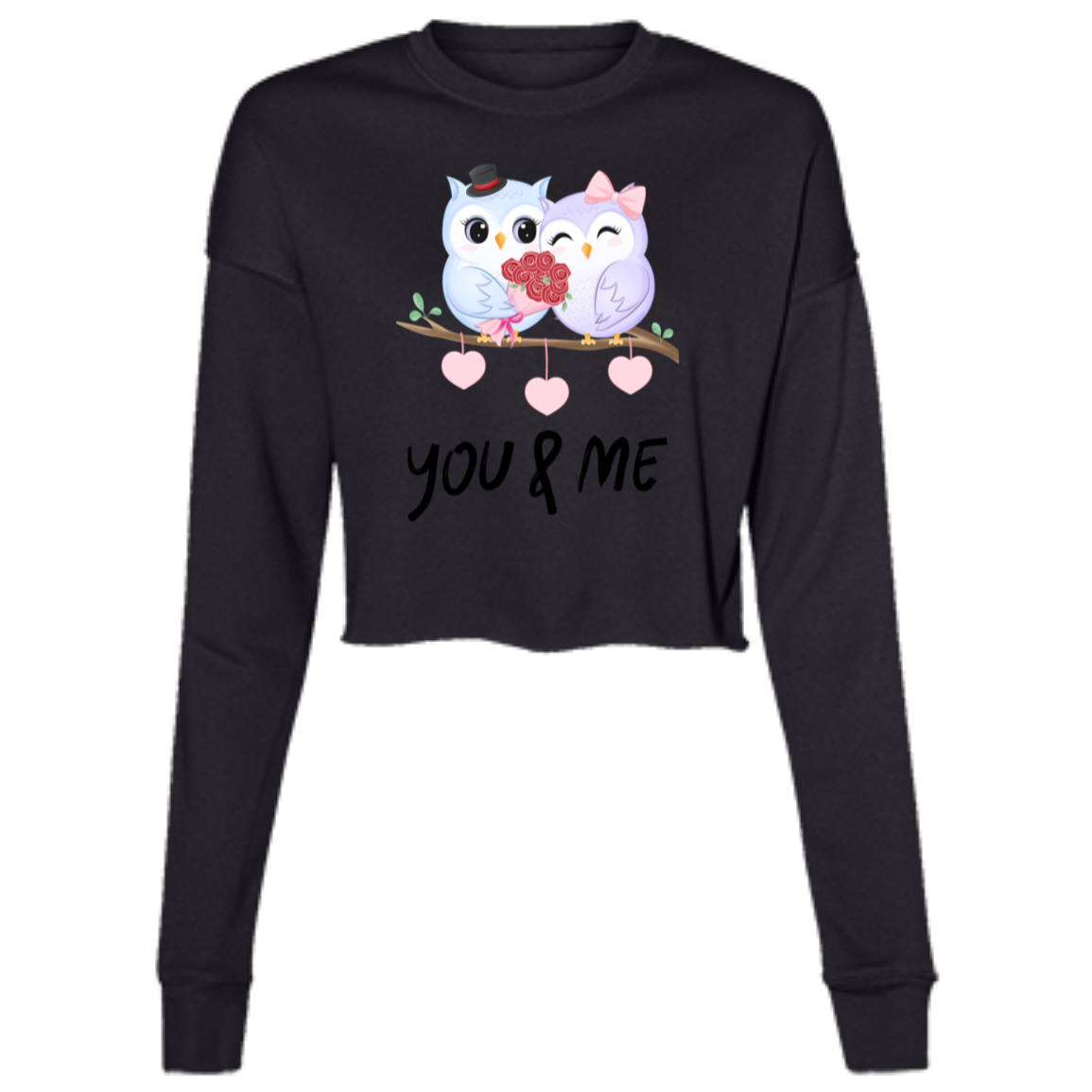 You & Me Ladies' Cropped Fleece Crew