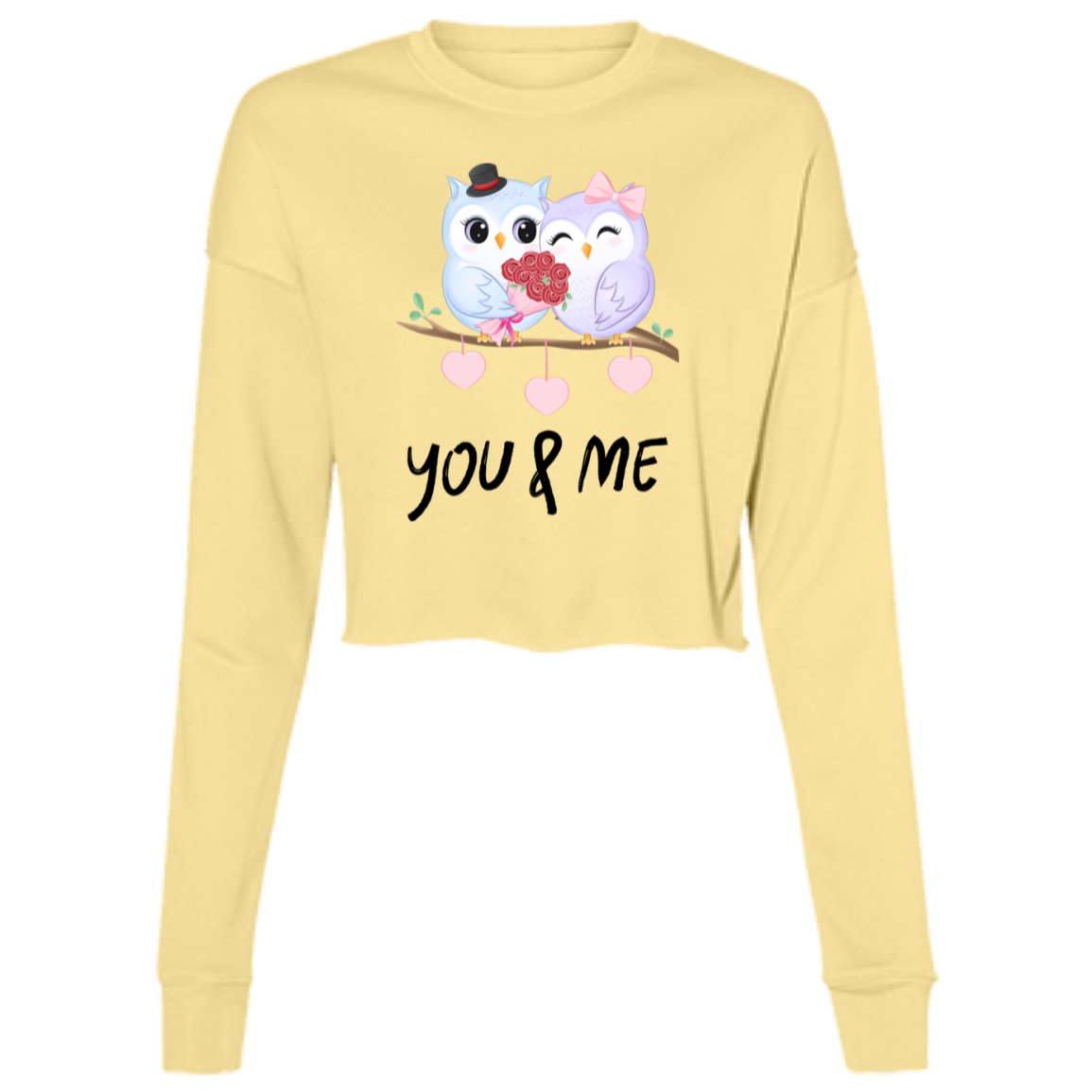 You & Me Ladies' Cropped Fleece Crew