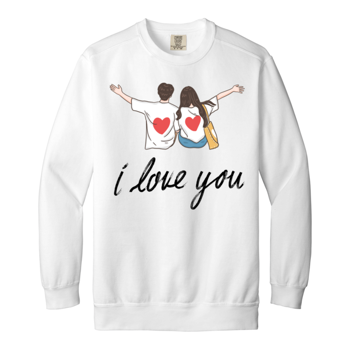 VALENTINE'S DAY (I LOVE YOU)Dyed Adult Crewneck Sweatshirt