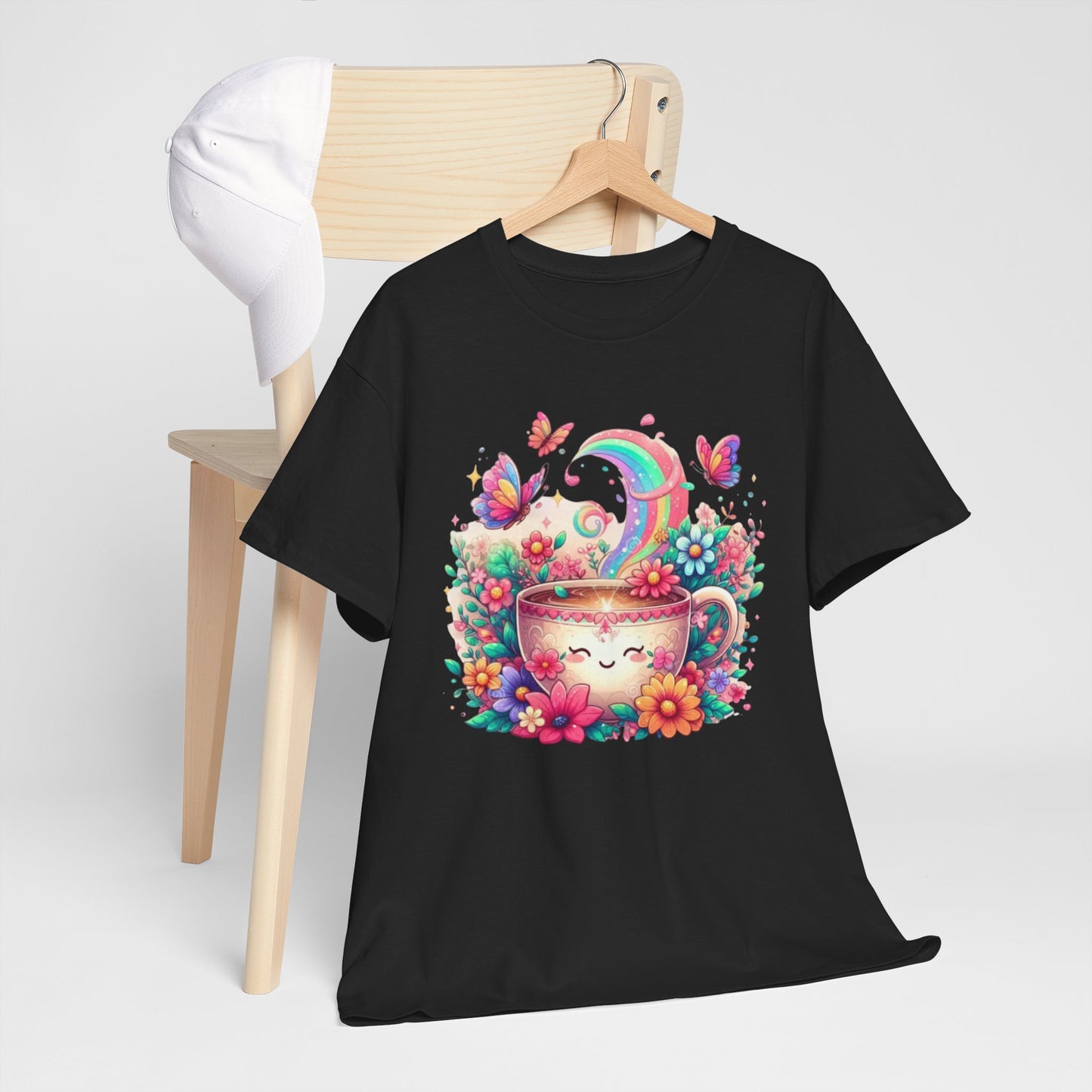 Whimsical Floral Cup Tee T-Shirt