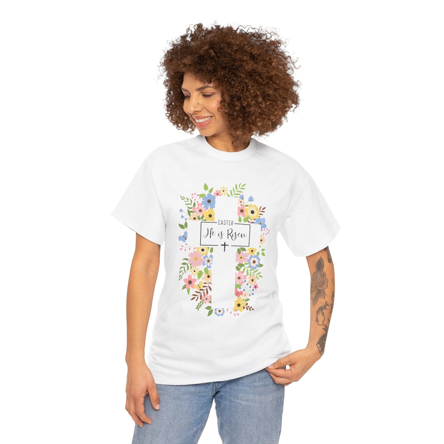 Floral Cross - Celebrate Peace & Faith Shirt