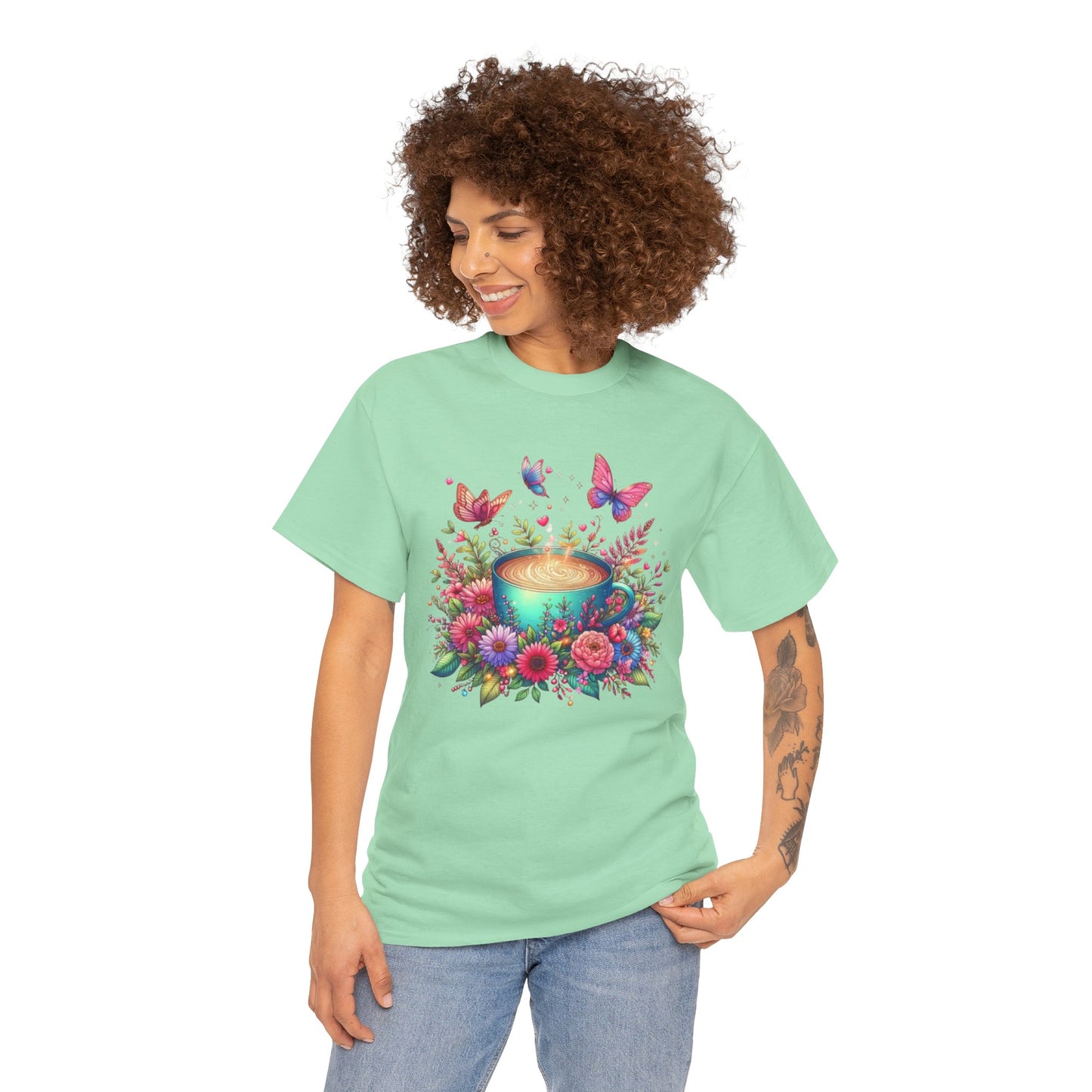 Floral Butterfly Mug Shirt