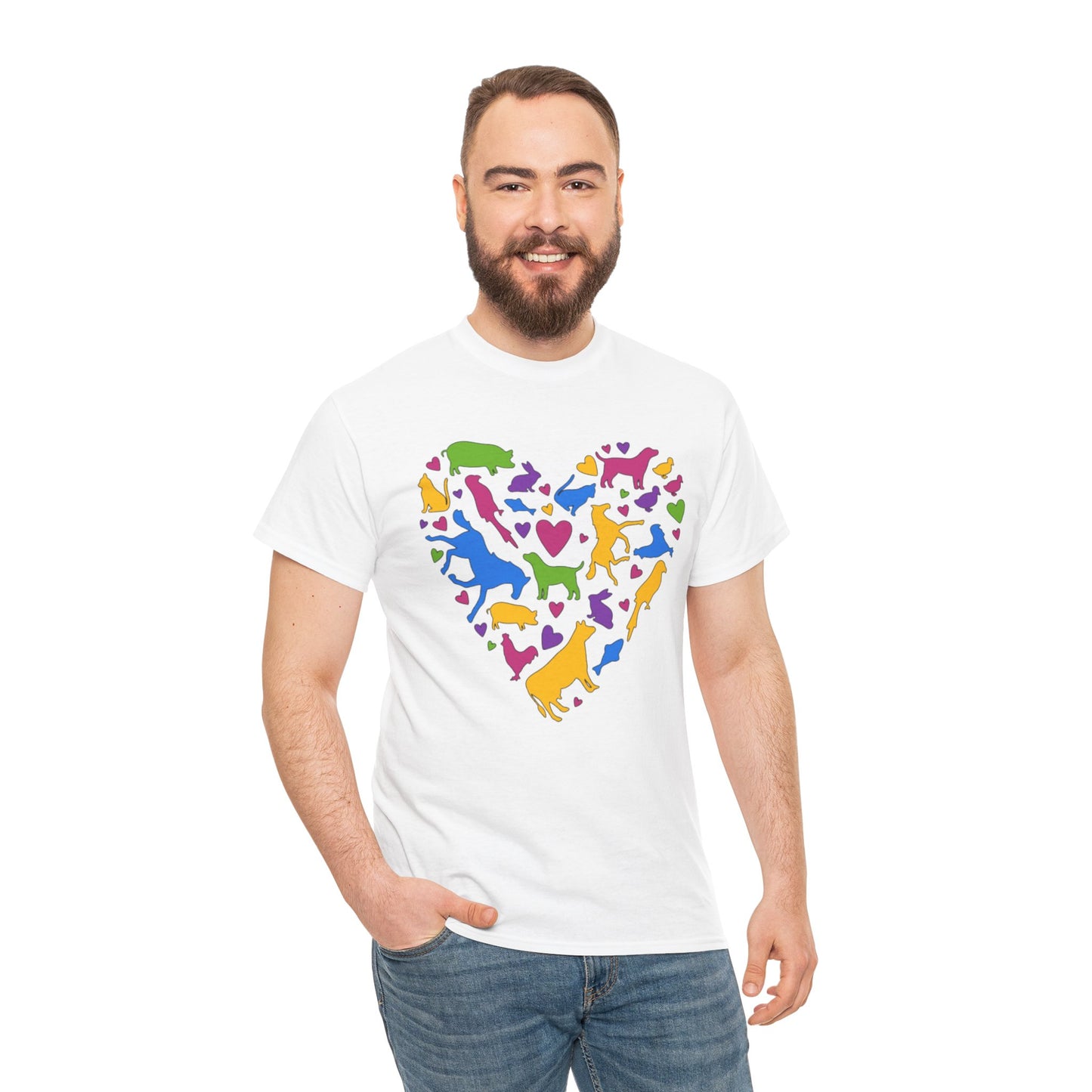 Colorful Heart Animal Love Shirt