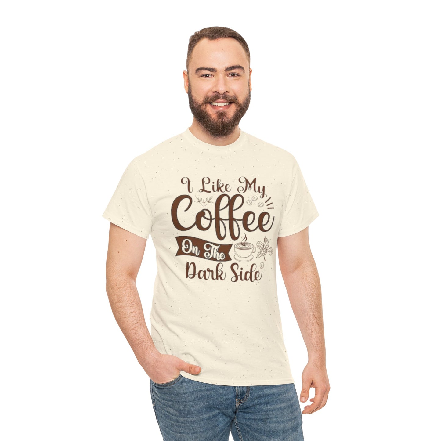 Funny Coffee Shirt - 'I Like My Coffee On The Dark Side'