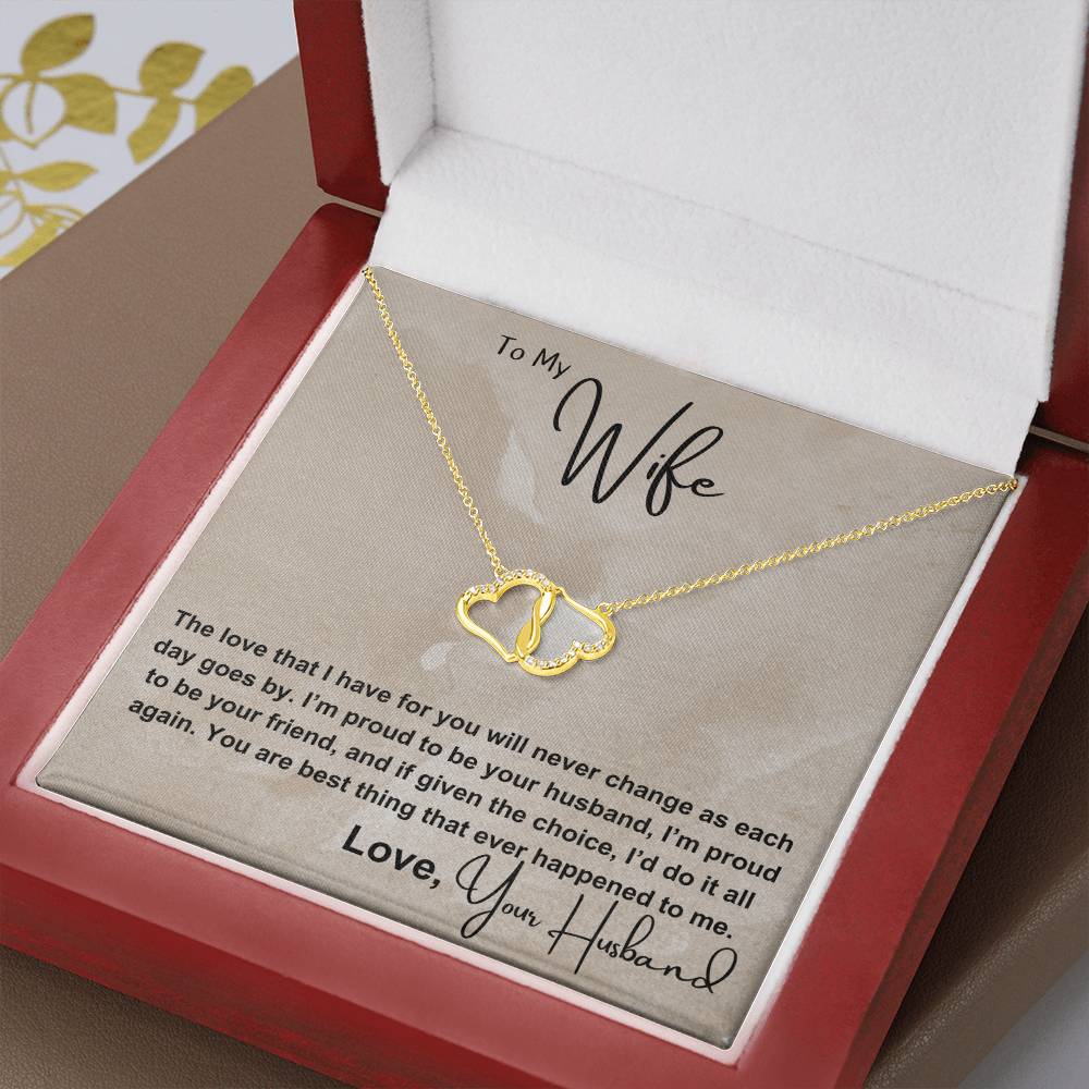 To My Wife Gold Necklace