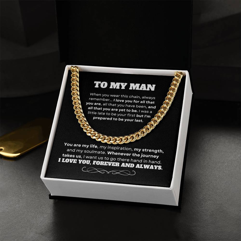 To My Man Cuban Necklace