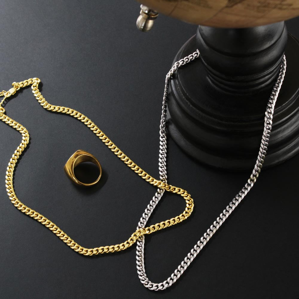 To My Man Cuban Necklace