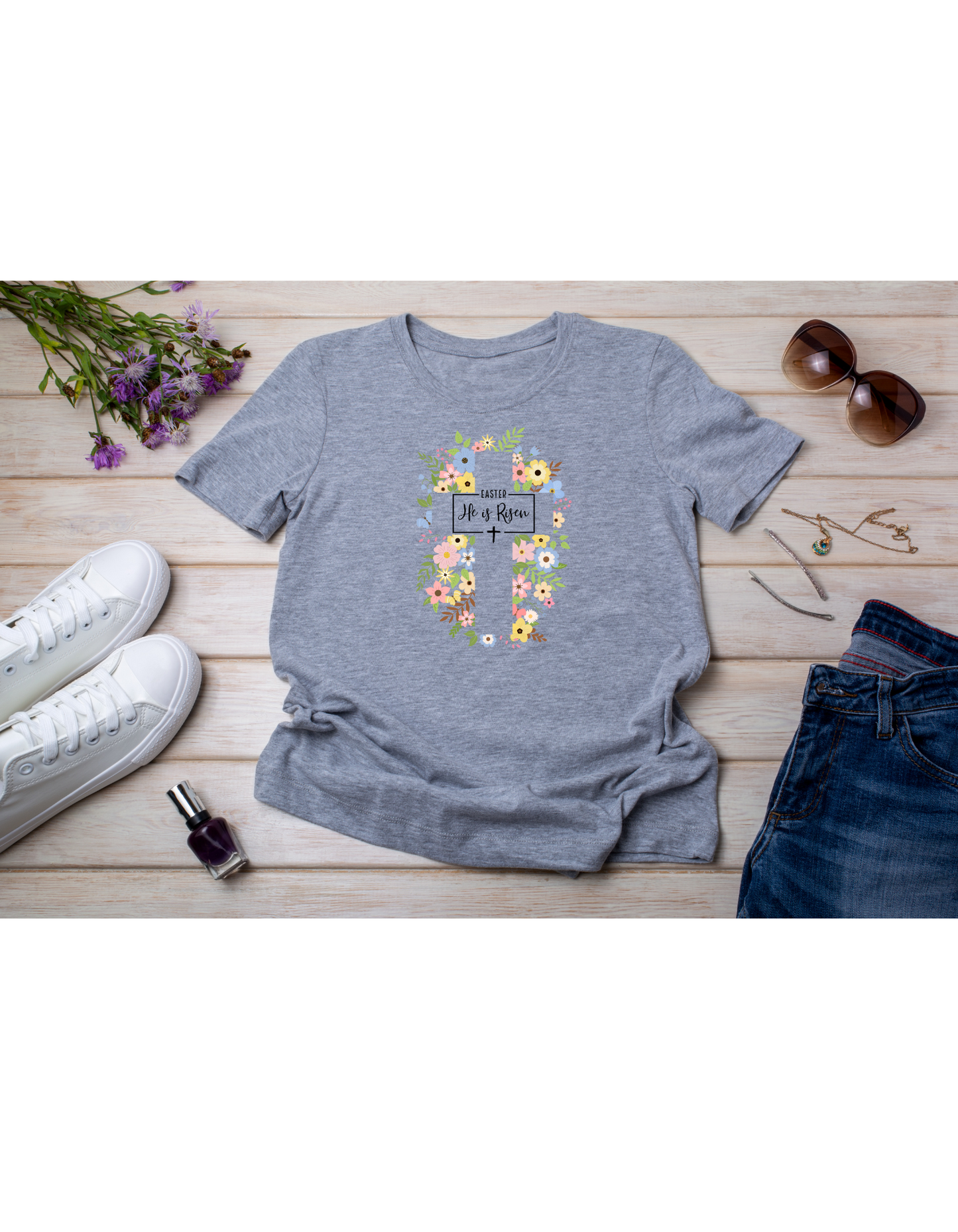 Floral Cross - Celebrate Peace & Faith Shirt