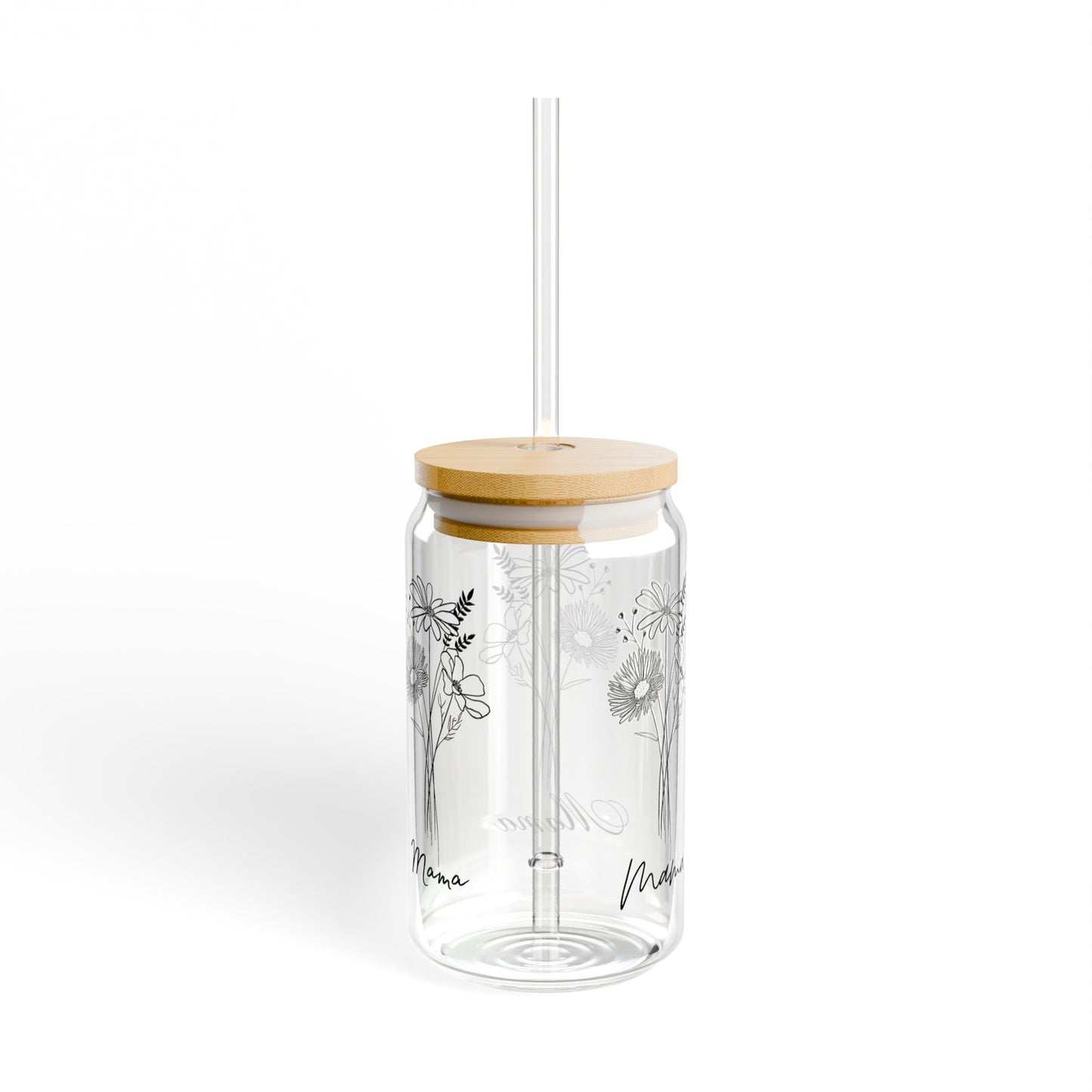 Floral Mama Sipper Glass – 16oz Perfect Gift for Mother’s Day