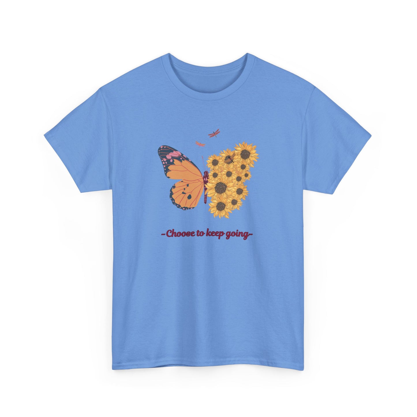 Choose to Keep Going Butterfly & Sunflower Shirt