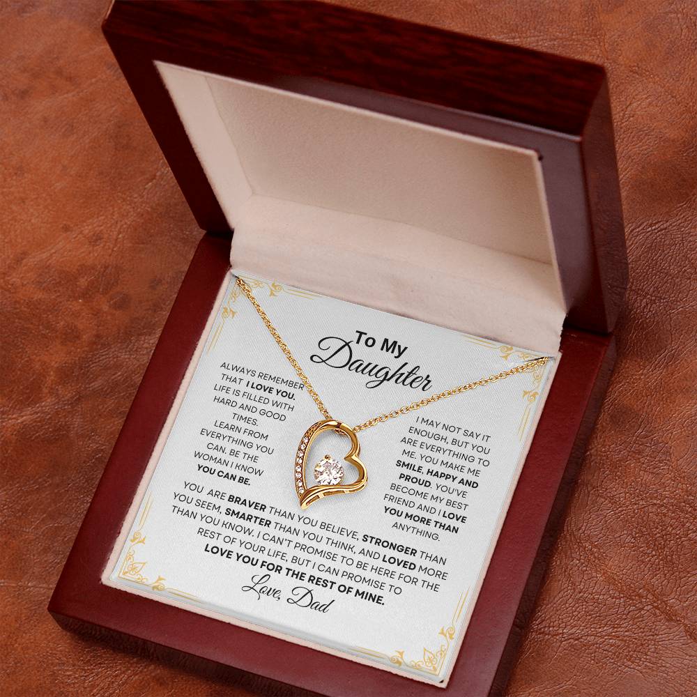 To my Daughter from Dad Love Necklace