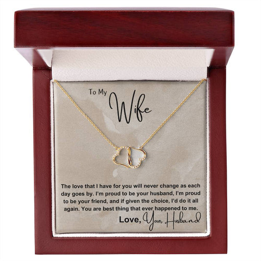 To My Wife Gold Necklace