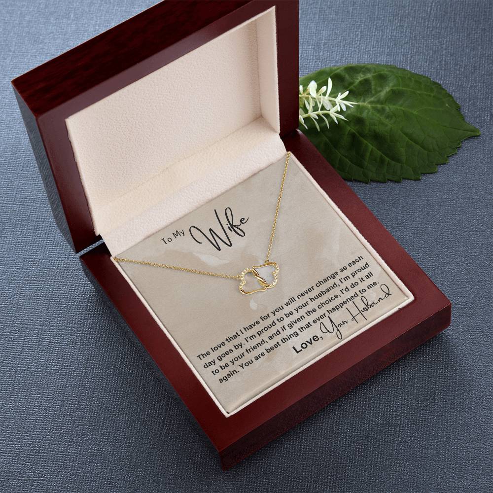 To My Wife Gold Necklace