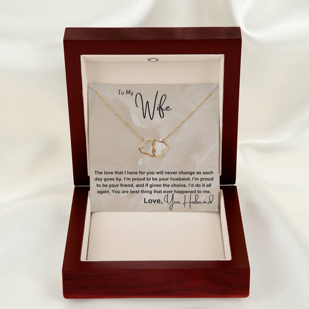 To My Wife Gold Necklace