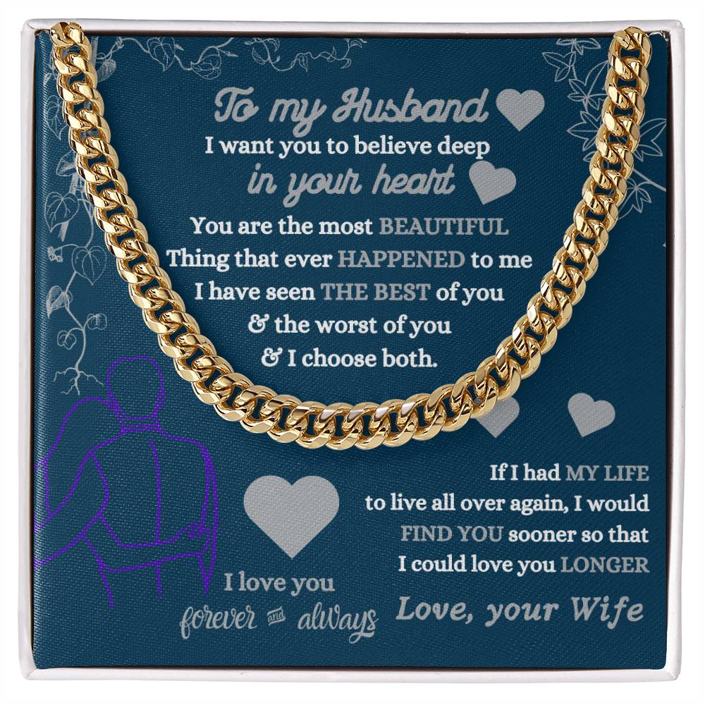 To My Husband Necklace