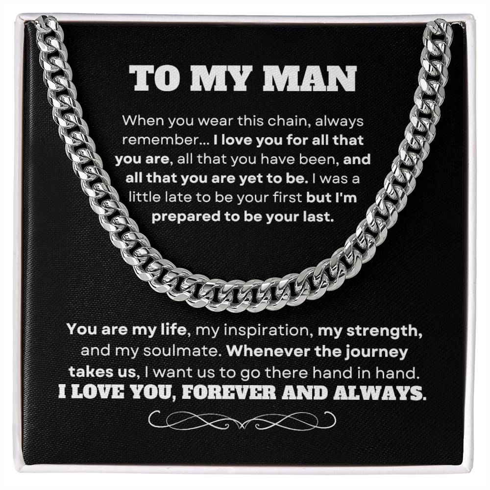 To My Man Cuban Necklace