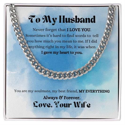 To my Husband Necklace