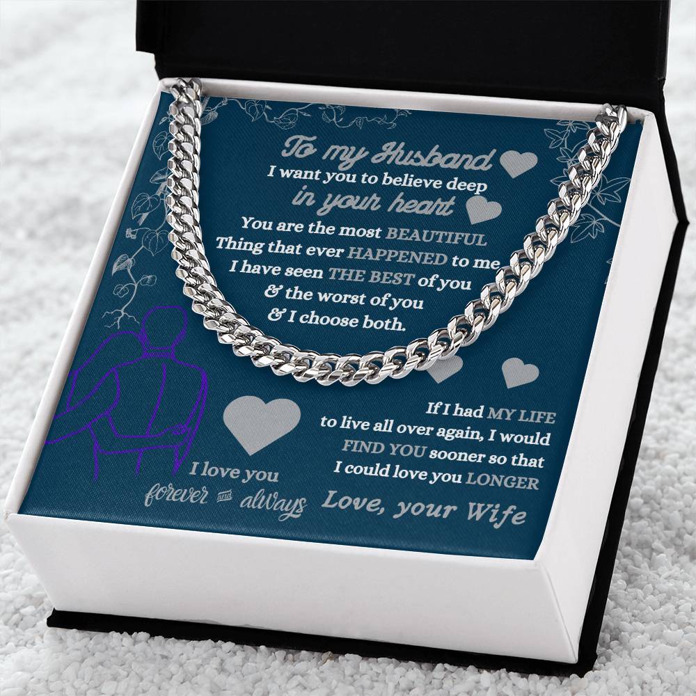 To My Husband Necklace